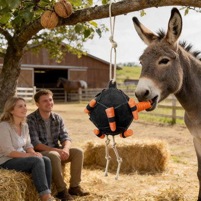 Horse carrot feeding ball Hay Feeder Toy Ball Hanging Feeding supplies for Horse Goat Sheep Relieve Stress Horse Treat Ball