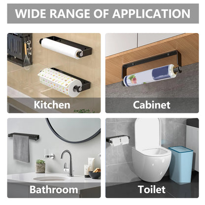 Stainless Steel Kitchen Paper Holder Plastic Wrap Holder Kitchen Accessories Kitchen Paper Dispenser Kitchen Supplies