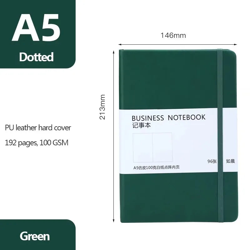 A5 Hard Cover Business Elastic Notepad Dot Grid Pages Korean Stationery Back To School Notebooks and Journals Office Stationery