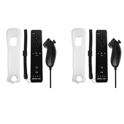Controllers For Nintendo Wii 2 In 1 Left Right Controller Optional Motion Plus Set Game Remote Control Joystick Wireless Gamepad