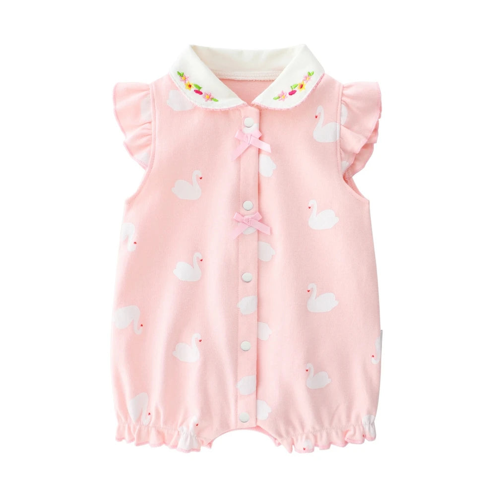 3-18 Month baby Summer clothes rompers girls overalls short Sleeve bodysuit cotton baby clothing jumpsuit newborn Girl onesies