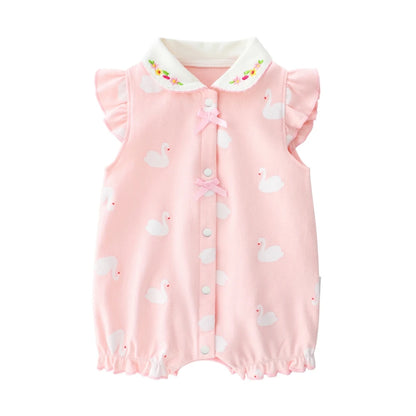 3-18 Month baby Summer clothes rompers girls overalls short Sleeve bodysuit cotton baby clothing jumpsuit newborn Girl onesies