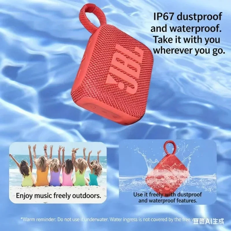JBL GO 4 Music BRIC Wireless Bluetooth Audio Mini Waterproof Speaker Outdoor Subwoofer Portable Home