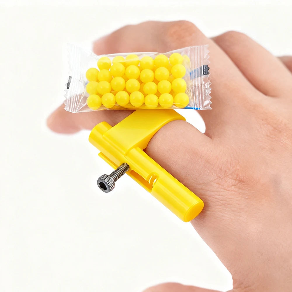 Hidden Mini Plastic Bullet Launcher - Safe Paper Ball Launch Toy Gun, Fun Prank Gadgets & Party Favors for Kids Adults