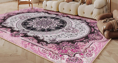 Ethnic Style Bedroom Decor Retro Carpet Light Luxury Carpets for Living Room Washable Lounge Soft Floor Mat Anti-slip Study Rug