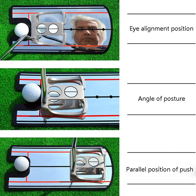 Hot Sale Golf Eye Line Practice Golf Swing Training Aids Putting Alignment Mirror Golf Practice Putter Mirror Golf Swing Trainer