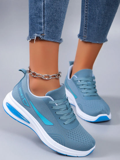 Spring new women's sports shoes, fashionable, breathable, lightweight, non-slip, wear-resistant, casual sports shoes, flat shoes