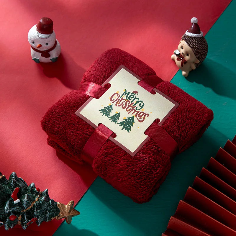 Christmas Face Towel, , Souvenir, Creative Gift Towel, Soft and Highly Absorbent Pure Cotton Material, Perfect for  Bathroom
