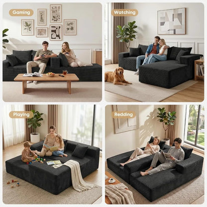 103" L Shaped Modular Sectional Sofa for Living Room, Custom
