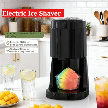 Foldable Electric Ice Shaver Adjustable 2-Speed Snow Cone Making Machine