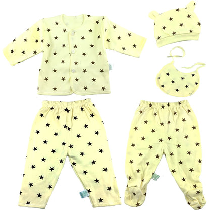 5 Pcs/set Newborn Baby 0-3 Month Clothing Set Babies T-Shirt Pants Hat Boy Girl Clothes Cotton Set