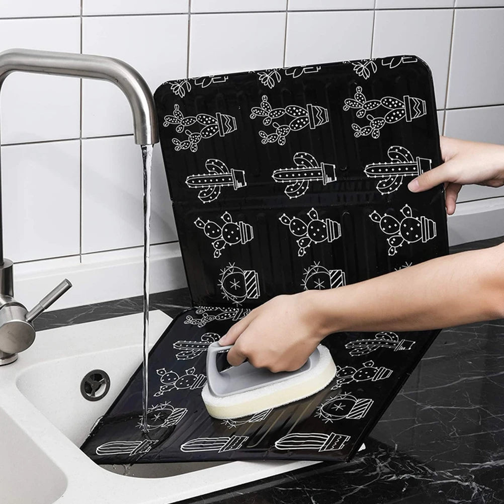 Folding Oil Splatter Shield Guard for Stove Splash Proof Panels for Gas Burner Transparent Kitchen Splatter Screen
