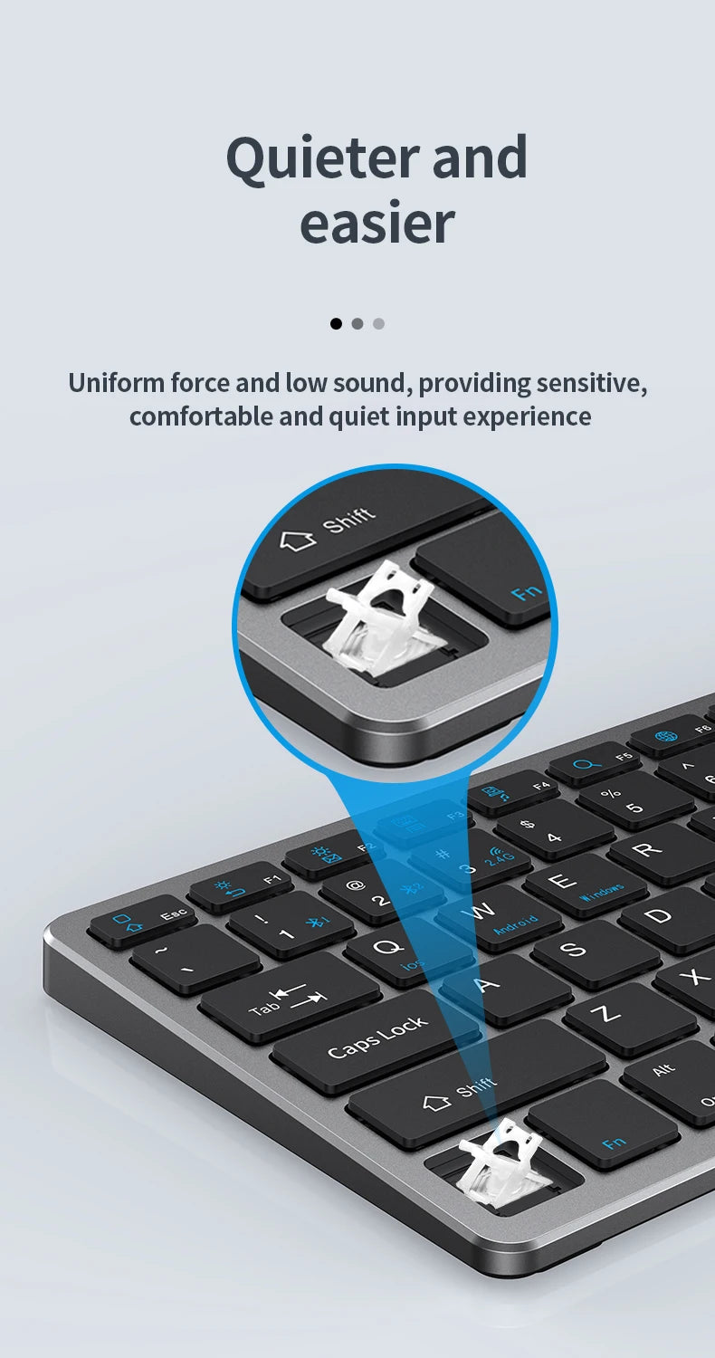 NexusClick 2.4G Wireless Keyboard Mouse Combo, Ergonomic Rechargeable Mini Multimedia Office Keyboard Set For PC Laptop Macbook