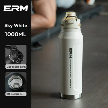 Insulated Water Bottle Stainless Steel Tumble Cycling Cold And Hot Flasks Double Wall Portable With Handle Sports Outdoor Cup