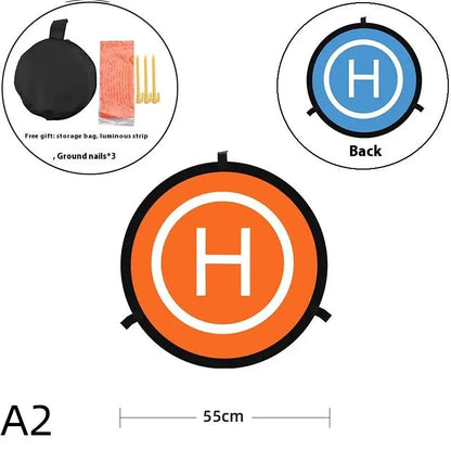 Drone Landing Pad 55cm Foldable Waterproof Double-Sided Portable Helipad for RC Drone Quadcopter