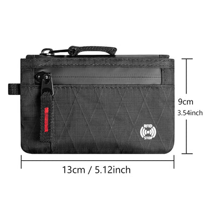 Edc Fashionable Rfid Anti-Theft Ultra-Thin Wallet |   Unisex Zipper Coin Purse |   Multi-Compartment Credit Card Holder, Portable and Lightweight Carry-On Accessory