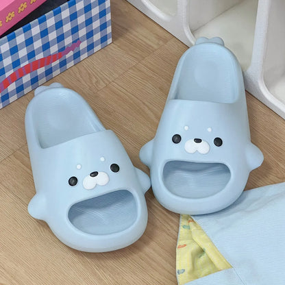 Cloud Seal Slipper Women Bear Cute Sandals Summer Flip Flops Beach Slides House Casual Room Home Shoes Kawai Flat Female Eva Men