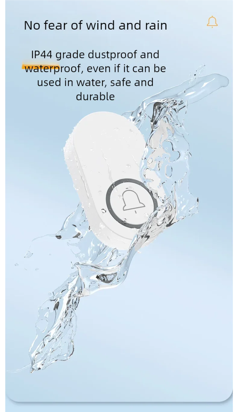 Self-Pow remote control doorbell AB door household waterproof long-distance intelligent electronic wireless doorbell