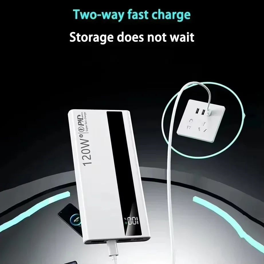 Lenovo 1000000mAh Large Capacity 120W Fast Charging Digital Display Outdoor Power Supply 2026 for Huawei iPhone
