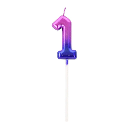 Gradient Cake Candles 0-9 Number Cake Topper Ins Birthday Cakes Toppers Birthdays Party Cupcake Decoration DIY Baking Supplies