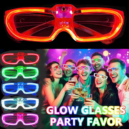 15/30 PCS LED Glow Glasses Multicolors Light up Glasses Glow In the Dark Party Supplies Neon Party Favors for Wedding Birthday
