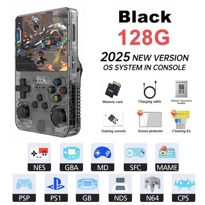 Mini R36S Retro Handheld Game Console | Linux ArkOS System, IPS Screen & 20,000 Games | Compatible with PS1, PSP, GBA, SNES, N64 & More