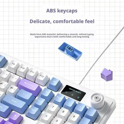 Wired Mechanical Feel Keyboard Mouse Set RGB Glow Low Noise Ultra Thin Gaming Combo Fashion High Value Computer Office Kit