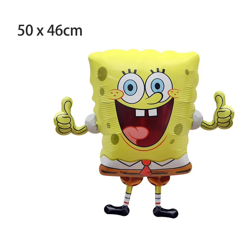 Large SpongeBob & Patrick Star Foil Balloons Cartoon Party Decor Foil Balloons for Kids Birthday Party Decorations Supplies