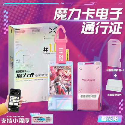 Monicard Magic Card Electronic Pass Badge NFC Bluetooth Smart Digital Badge Customizable GIF Screen Anime Trendy Pendant Gifts