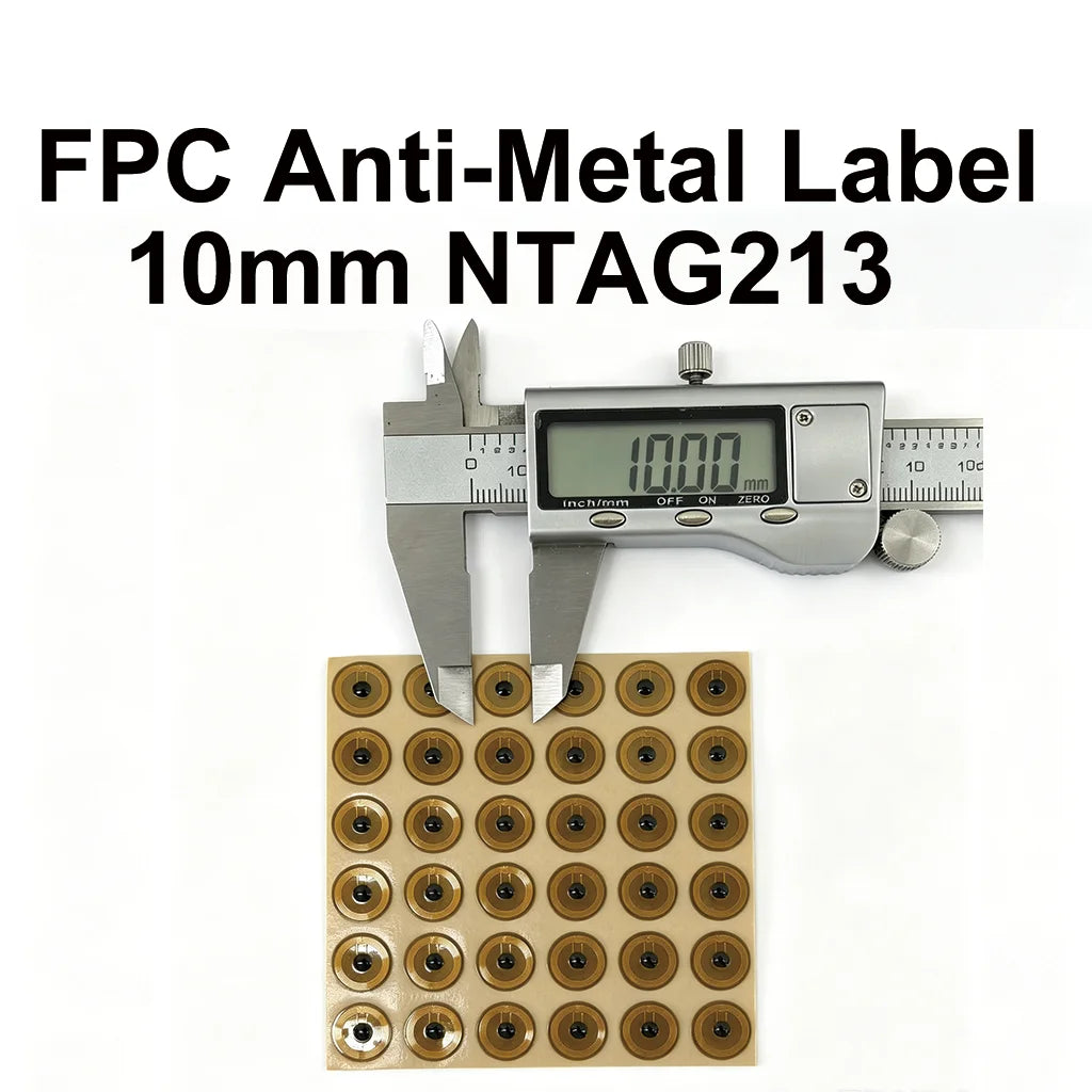10mm FPC NFC Tag NTAG213 Rewritable Sticker for iPhone Android Devices Mini RFID Sticker 144 Bytes for Smart Home Automation