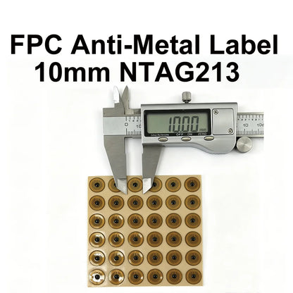 10mm FPC NFC Tag NTAG213 Rewritable Sticker for iPhone Android Devices Mini RFID Sticker 144 Bytes for Smart Home Automation