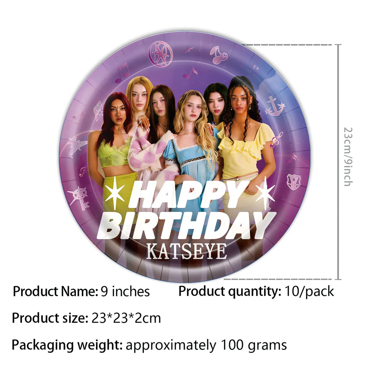 Kpop Katseye Party Decoration Tableware Tablecloth Cup Plate Napkin Sticker Bags Balloons Baby Shower Kpop Party Favors Supplies