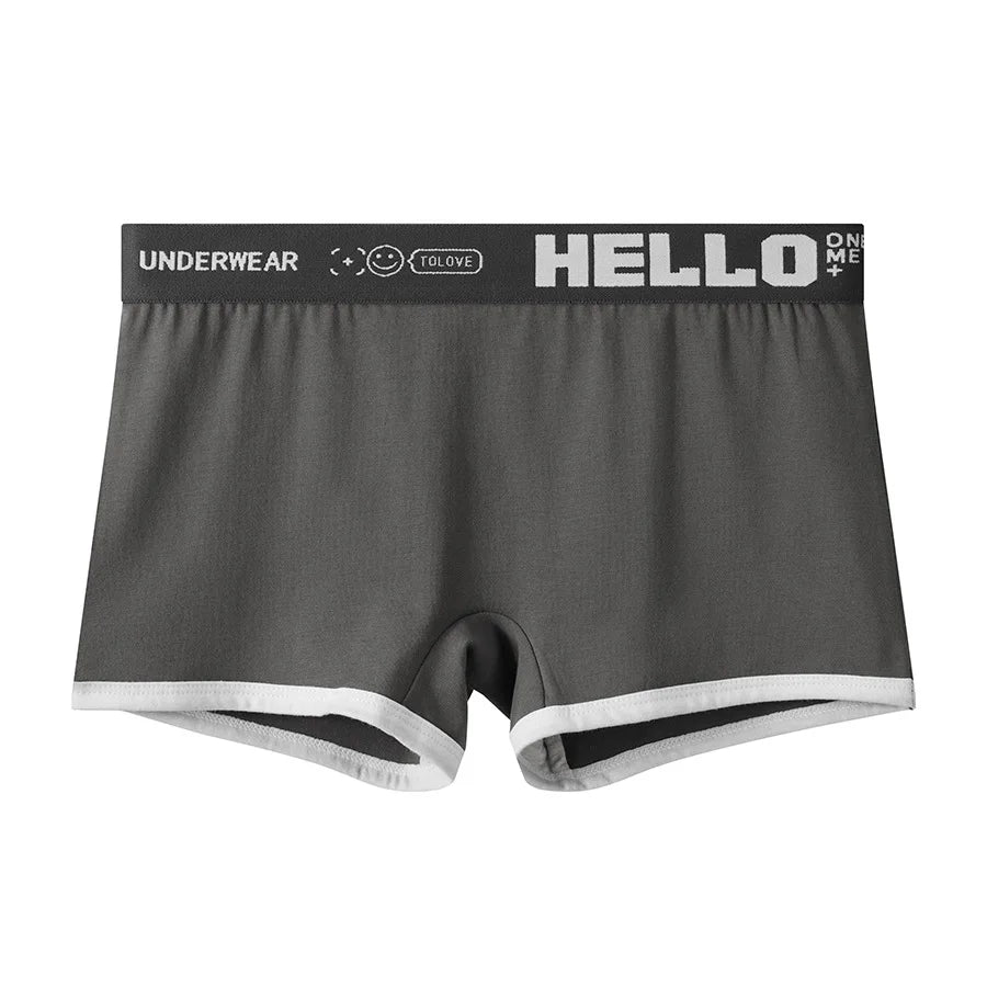 3pcs Set Womens Cotton Boyshorts 45-80kg Boxer Shorts Comfortable Underwear for Women Girl Student Breathable Soft Sexy Panties