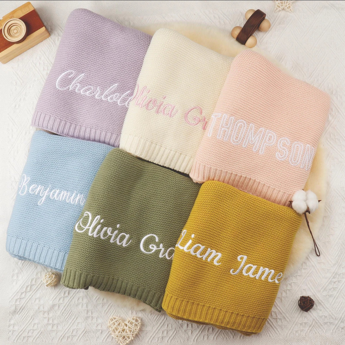 Personalized Baby Blanket Cotton Stroller Blanket Hug Quilt Knitted Cotton Nap Blanket, Sofa Blanket Quilt Nap Sofa Gifts