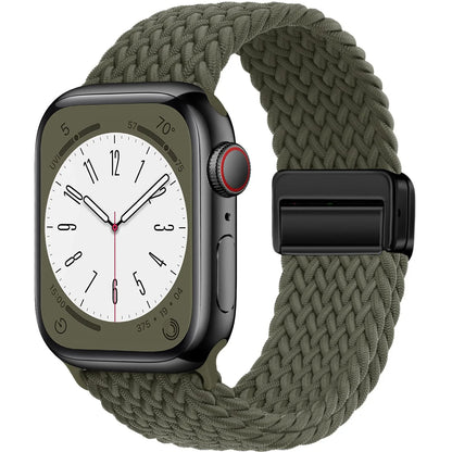 Braided Strap For Apple Watch Bands 40mm 45mm 41mm 44mm 42/46mm 49mm magnetic Bracelet iWatch series se 7 5 6 8 9 10 11 Ultra3 2