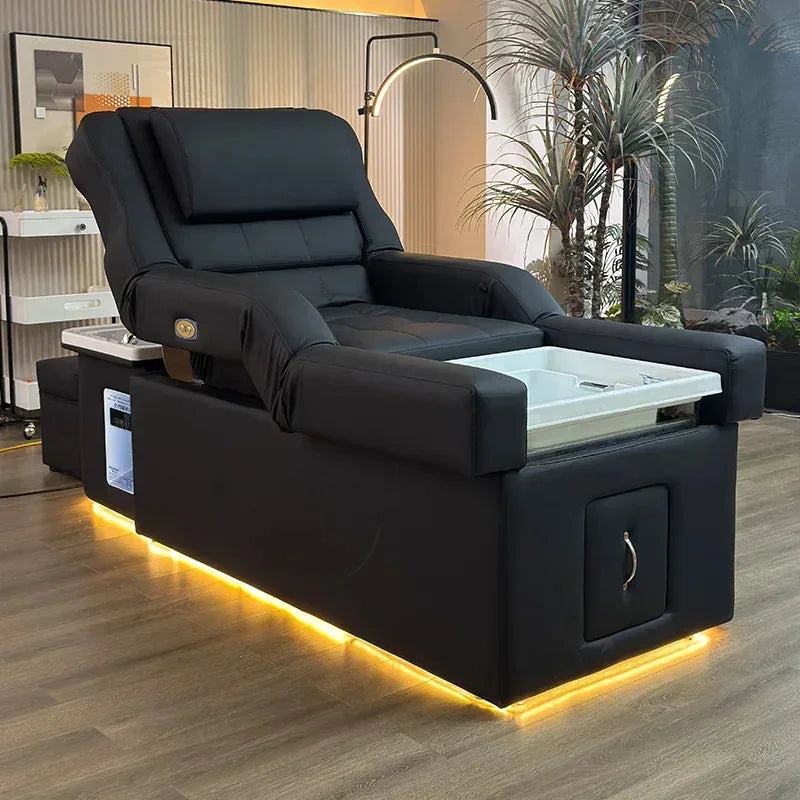 2025 Foot Spa Pedicure Shampoo Bed Modern Beauty Salon Back Lift Hair Washing Head Massage BED