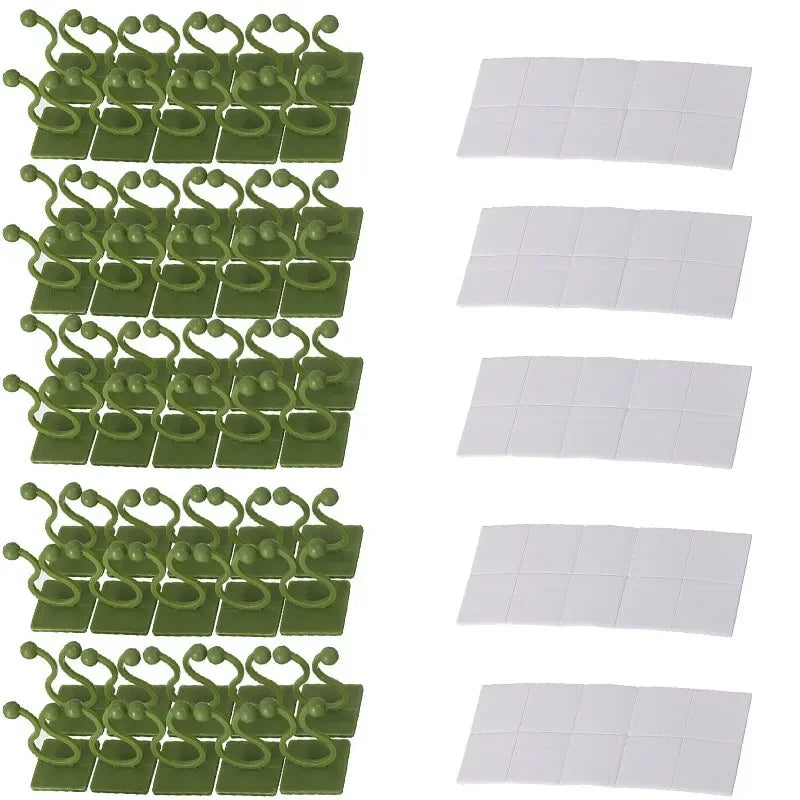 10/30/50pcs Home Garden Plant Climbing Wall Fixture Clips Rattan Vine Fixer Self-Adhesive Plant Climbing Wall Fixed Buckle Hook