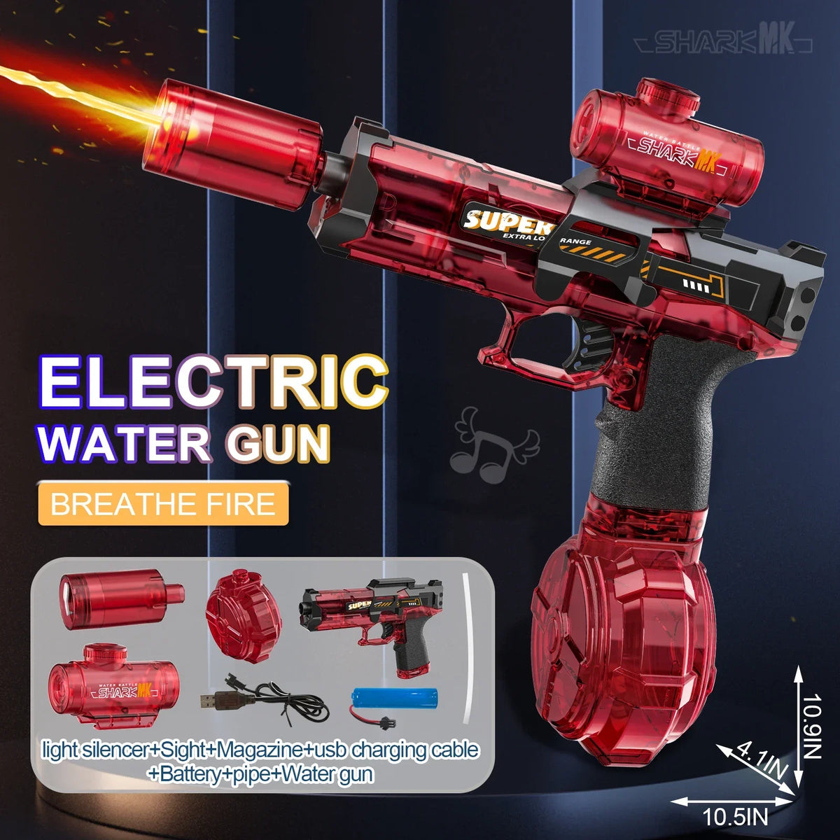 Hot New In Stock LED Electric Water Gun Automatic Continuous Fire Water Blaster Toy For Kids Adults Summer Pool Beach Party