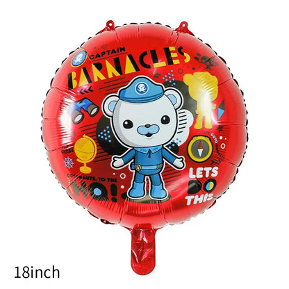 The Octonautsed Party Decoration Bear Cat Penguin Latex Ballons Captain Sea Animal Foil Balloons Happy Birthday Banner Kids Toy