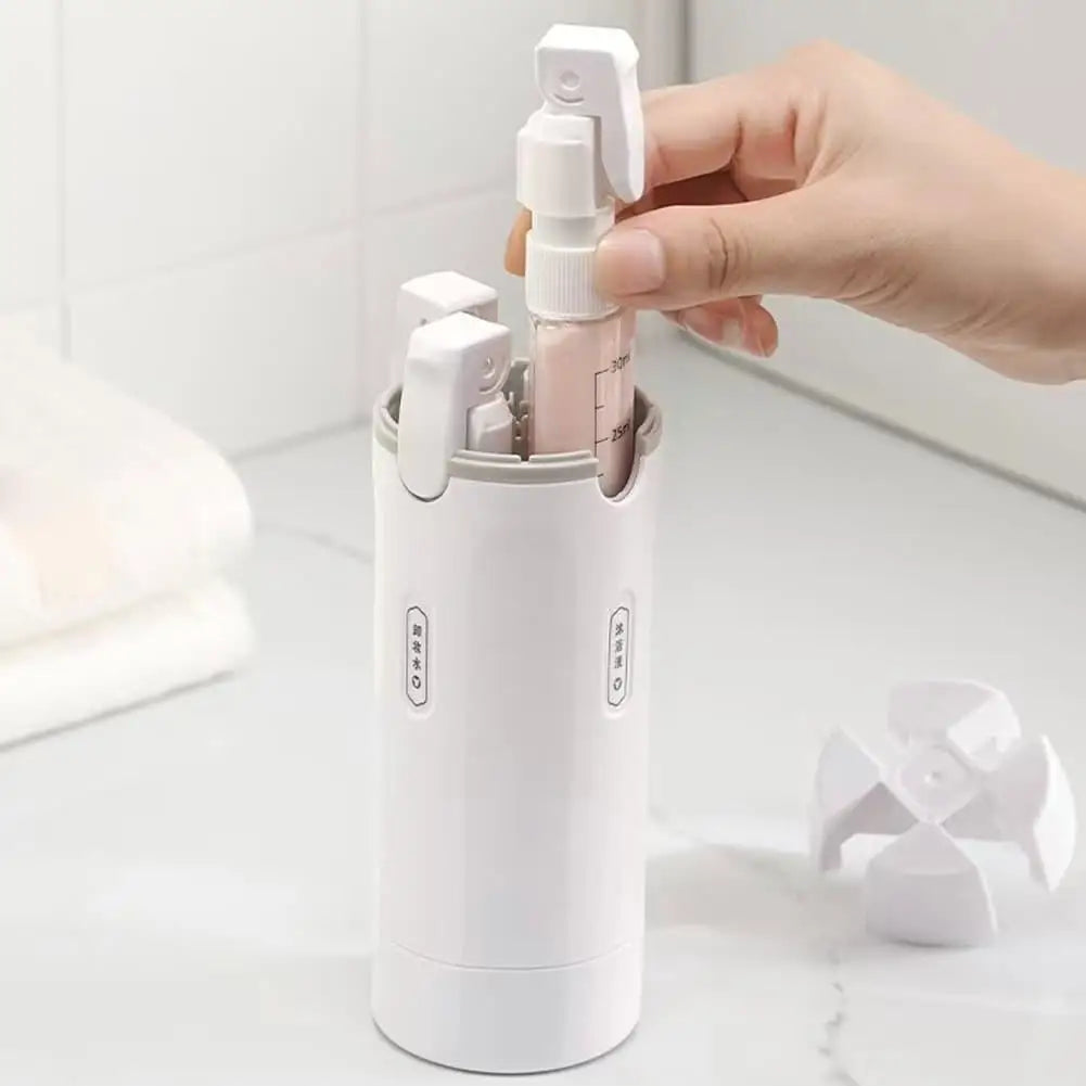 Portable 4 In 1 Travel Dispenser Leak Proof Refillable Bottles Toiletry Container for Shampoo Conditioner Body Wash Lotion
