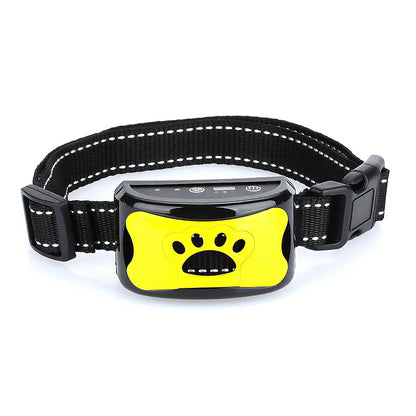Intelligent Electric Ultrasonic Stop Barking Vibration Anti Bark Collar Stop Bark Training Collar for Dogs Stopper USB Charging