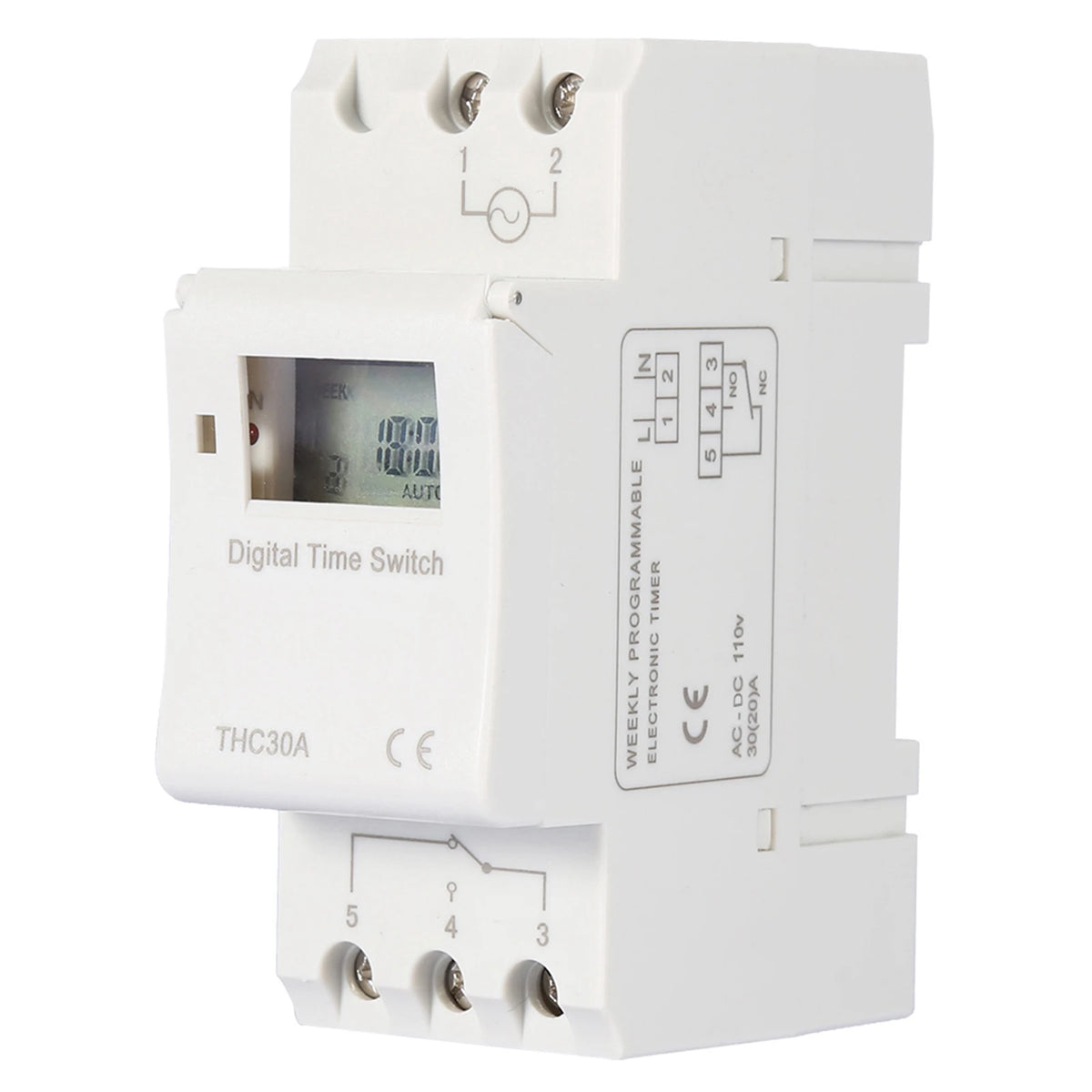 THC 30A Digital Timer Switch 16 times ON and OFF Programmable Electronic Time Control Switch 30A 12V 110V 220V