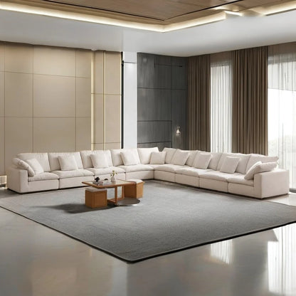 Italian Design Hot Sale Cozy Indoor Sofa Collection Modular Fabric Sofa Cloud Couch Sectional Sofa