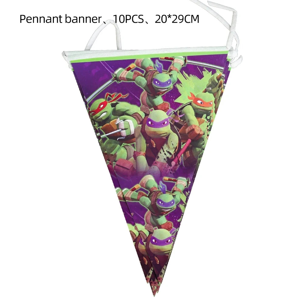 Cartoon Turtles Birthday Party Decorations Tableware Tablecloth Cup Plate Bag Napkins Balloon Baby Shower Turtles Party Favors