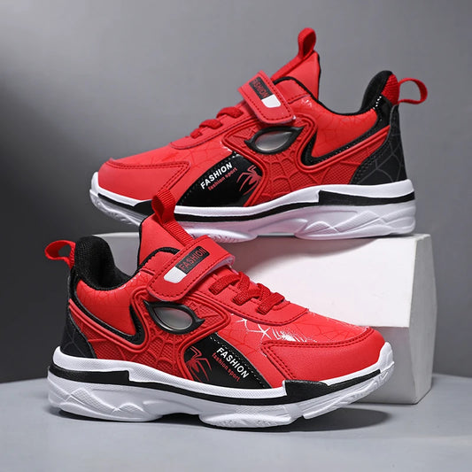 Autumn Children Shoes Boys Sneaker Cartoon Lightweight Luxury PU Leather Sneaker Kids School Casual Sports Shoes Size 28-37
