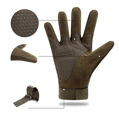 Tactical Hard-Shell Gloves | Full-Finger Outdoor Shooting & Riding Gloves | Men's Protective Gear