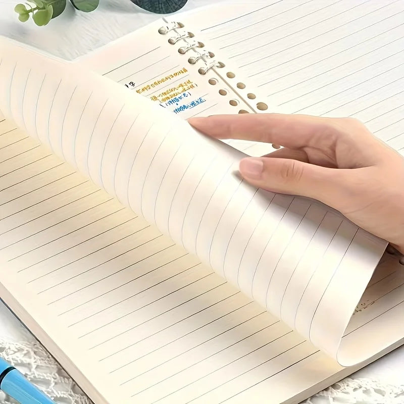 6pcs Spiral Notebook, Simple A5/B5 Hardcover Spiral Notebook, Tear-out Pages with Horizontal Lines, Office and School Supplies