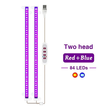 LED Grow Light 5V USB Plug Full Spectrum Led Bar Lamp for Plants High Luminous Efficiency 30cm for Grow Tent Greenhouses Flowers