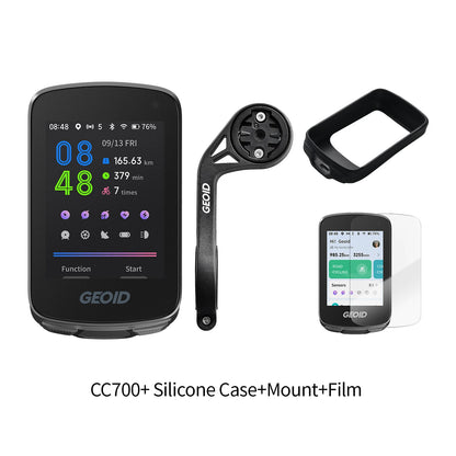 GEOID CC700 Bike Computer Wireless Color Screen ANT+ WIFI Bicycle Speedometer IPX7 Waterproof Route Navigation Cycling Odometer
