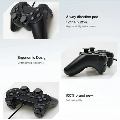 Wired USB PC Gaming Joystick Gamepad Game Controller for Windows Laptop Computer WinXP Win7 Win8 Win10 Gaming Accessories